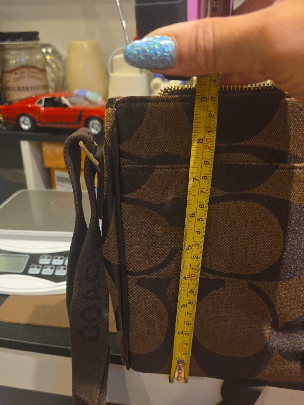 Coach Brown Signature Canvas Crossbody Bag - Picture 13 of 16